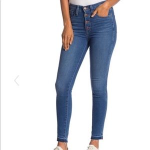 Madewell 10” High Rose Skinny Jean Front Button